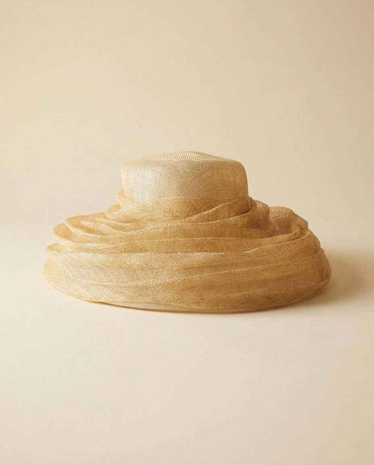 Vintage Natural Straw Picture Hat, Wide Brim Sinamay Hat, Wedding Hat, Kentucky Derby Hat, Church Hat, Garden Party Hat, Neutral Vintage Millinery