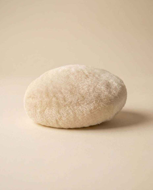 Vintage Ivory Faux Fur Pillbox Hat | Mid Century Winter Hat | Soft Faux Fur Bridal Hat | Minimalist Vintage Millinery
