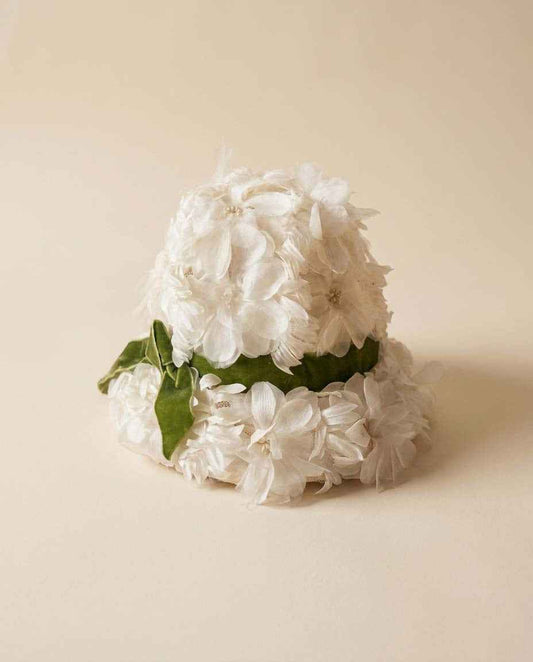 Late 1950s Ivory Floral Cocktail Hat, Vintage Bridal Hat, White Flower Hat, Mid Century Wedding Hat, Floral Millinery, Bridal Headpiece