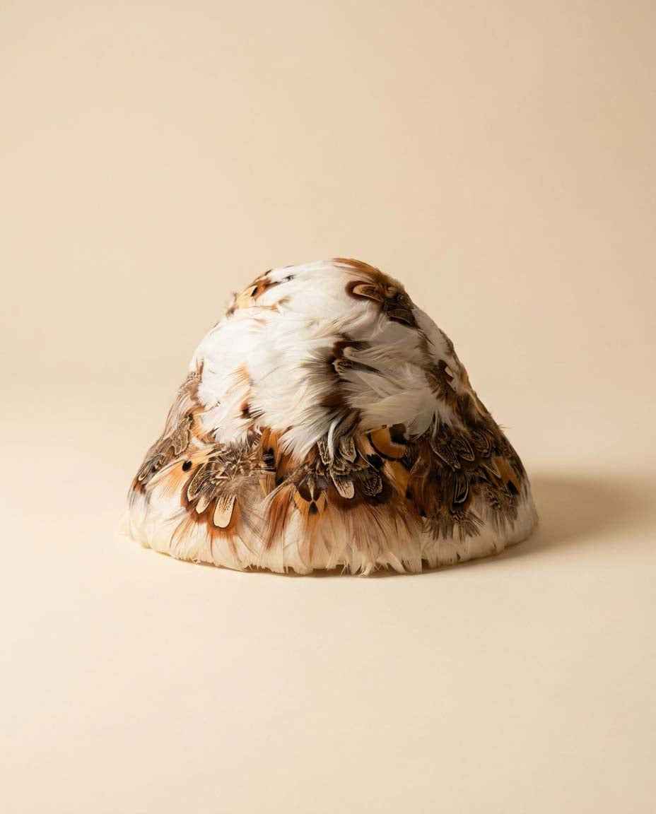 Vintage Schiaparelli Paris Feather Cocktail Hat | Henriette Marté Boutique | Designer Feather Hat | Haute Couture Millinery