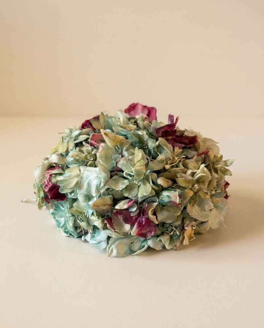 Vintage Le Branche Floral Pillbox Hat | 1960s Union Made Blue Flower Hat | Garden Party Hat | Kentucky Derby Hat | Spring Millinery