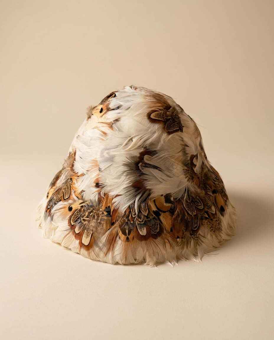 Vintage Schiaparelli Paris Feather Cocktail Hat | Henriette Marté Boutique | Designer Feather Hat | Haute Couture Millinery