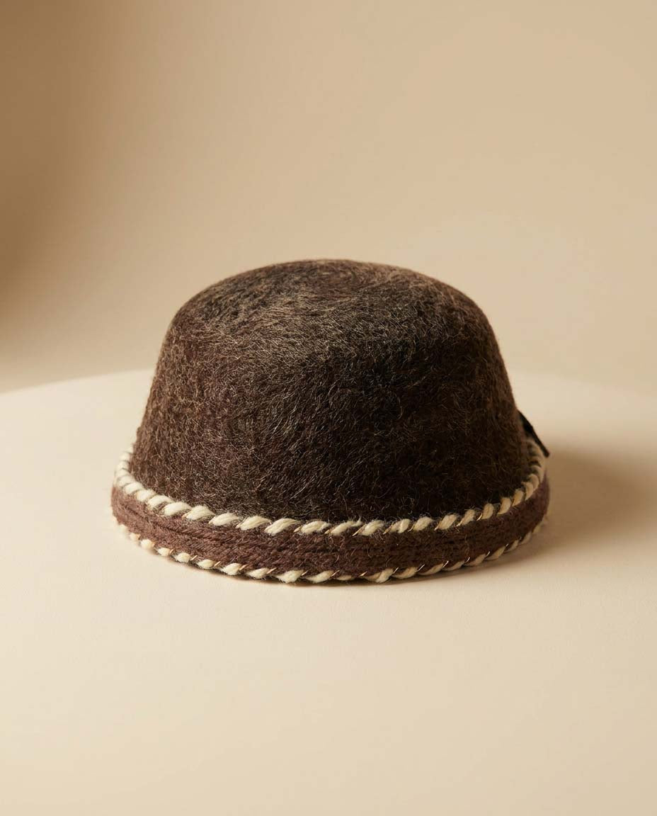 Vintage Gage Original Brown Cloche Hat, Brown Wool Felt Hat, Designer Hat, 1960s Winter Hat, Women's Vintage Millinery