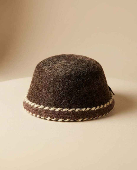 Vintage Gage Original Brown Cloche Hat, Brown Wool Felt Hat, Designer Hat, 1960s Winter Hat, Women's Vintage Millinery