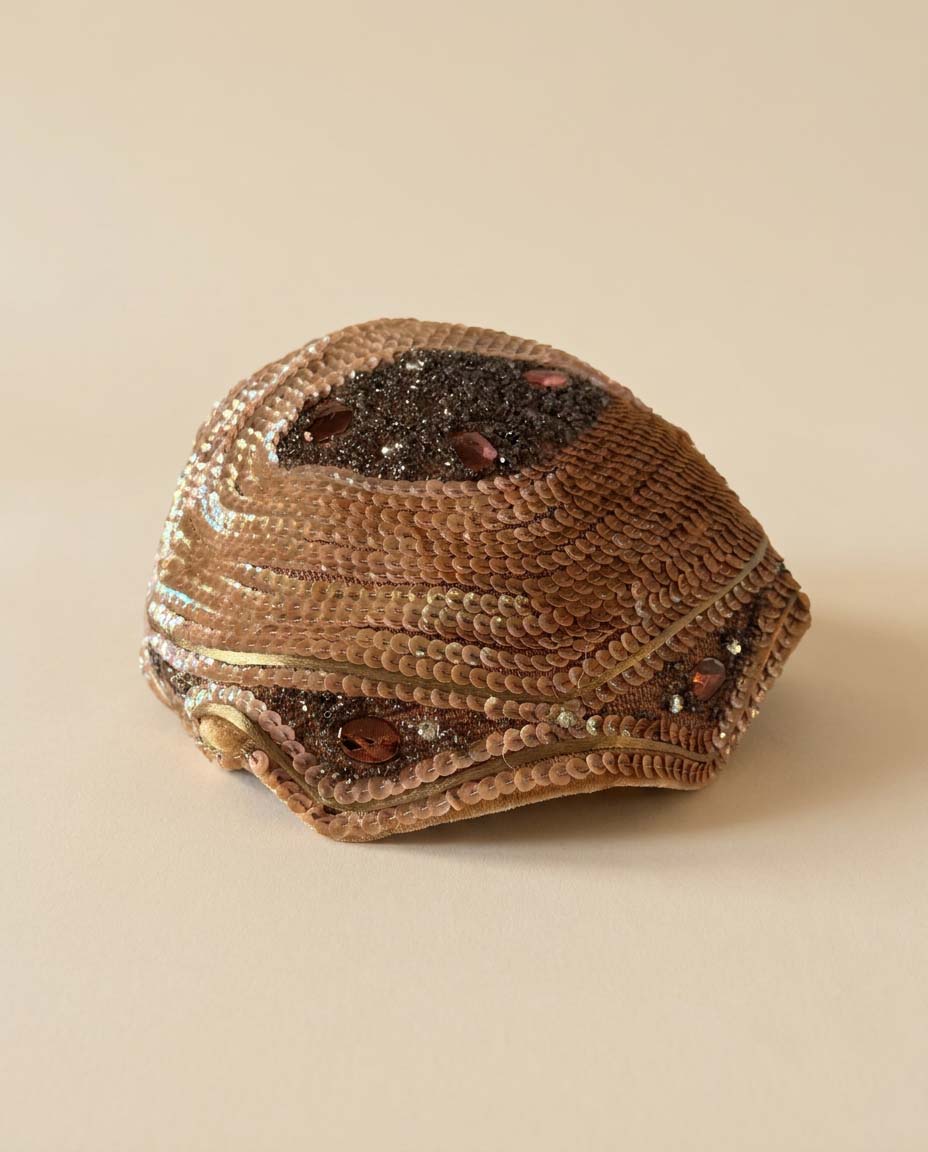 Vintage Valerie Modes Hat, 1960s Sequined Pillbox Hat, Beaded Cocktail Hat, Peach Pink Evening Hat, Formal Vintage Hat, Mid Century Millinery