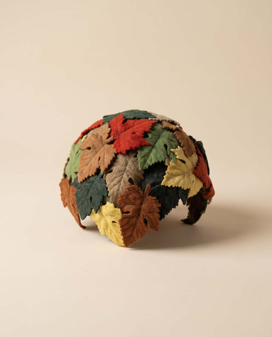 Vintage 1950s Bonwit Teller Hat Multicolor Felt Autumn Leaves Cocktail Hat Mid Century Womens Millinery