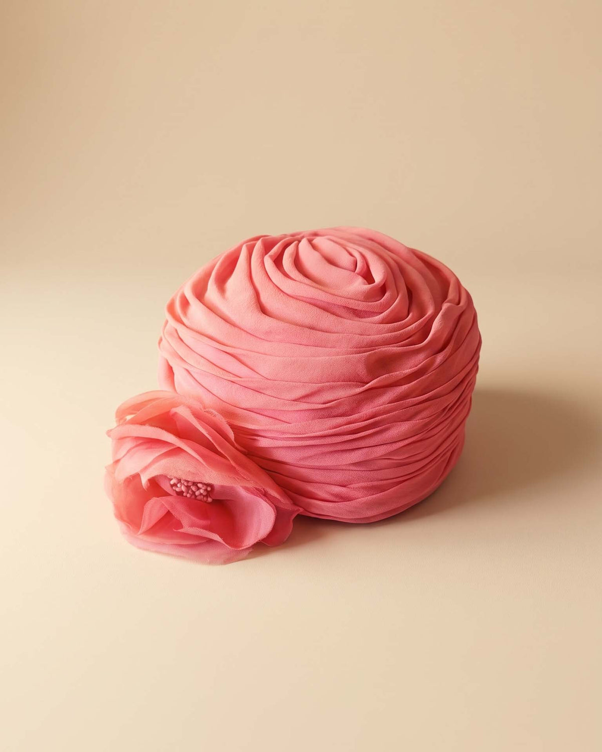 Vintage WM Silverman New York Hat | Pink Ruched Floral Cocktail Hat | 1960s Designer Millinery