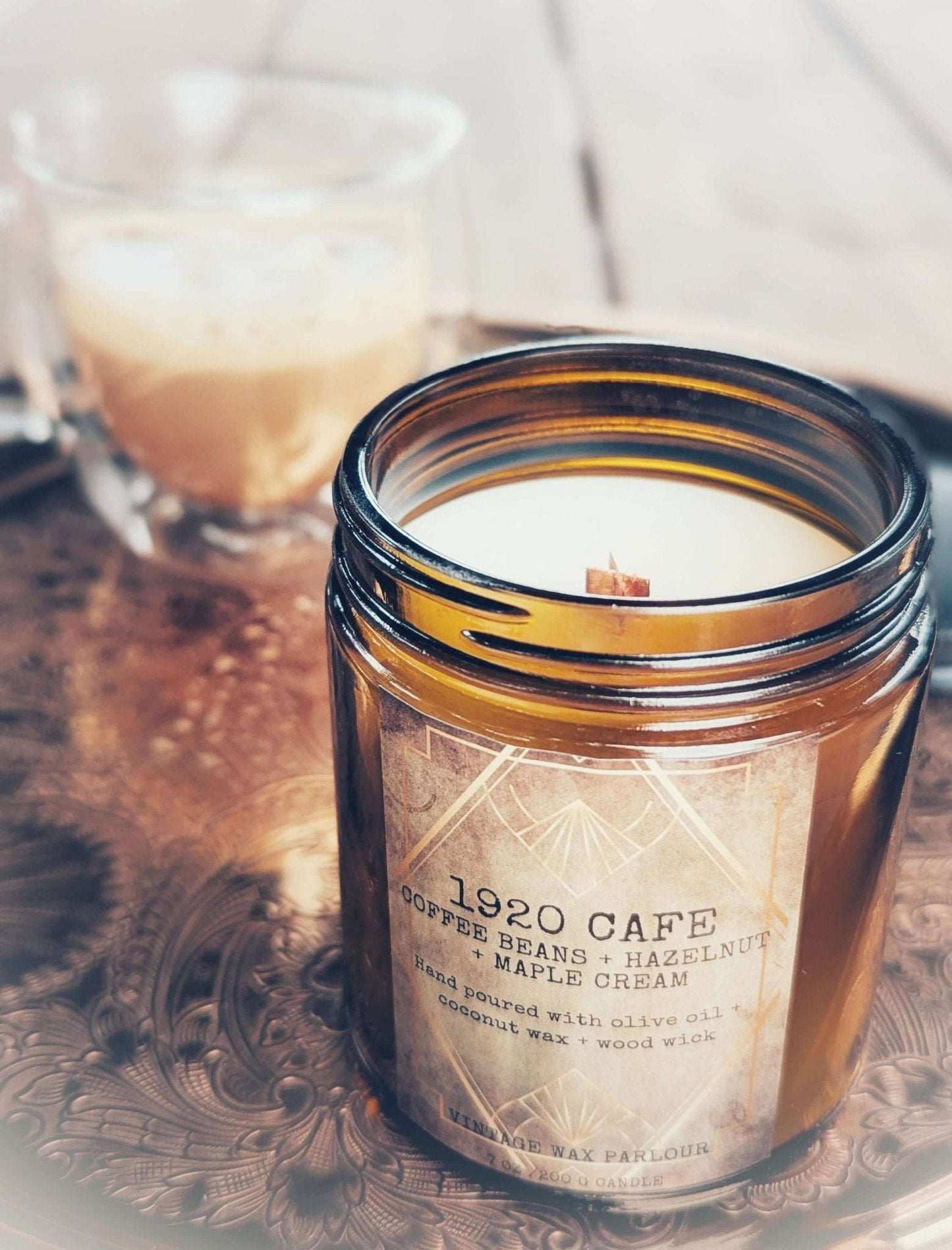 Vintage-Inspired Wooden Wick Candle