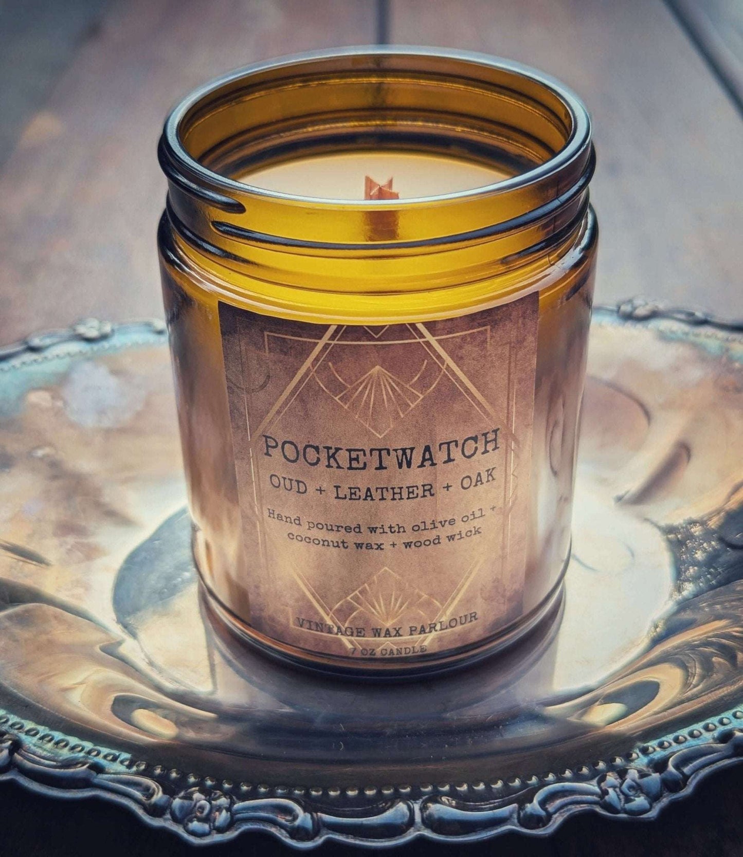 Vintage-Inspired Wooden Wick Candle