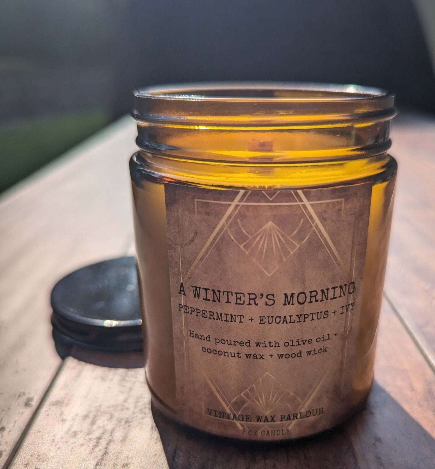 Vintage-Inspired Wooden Wick Candle