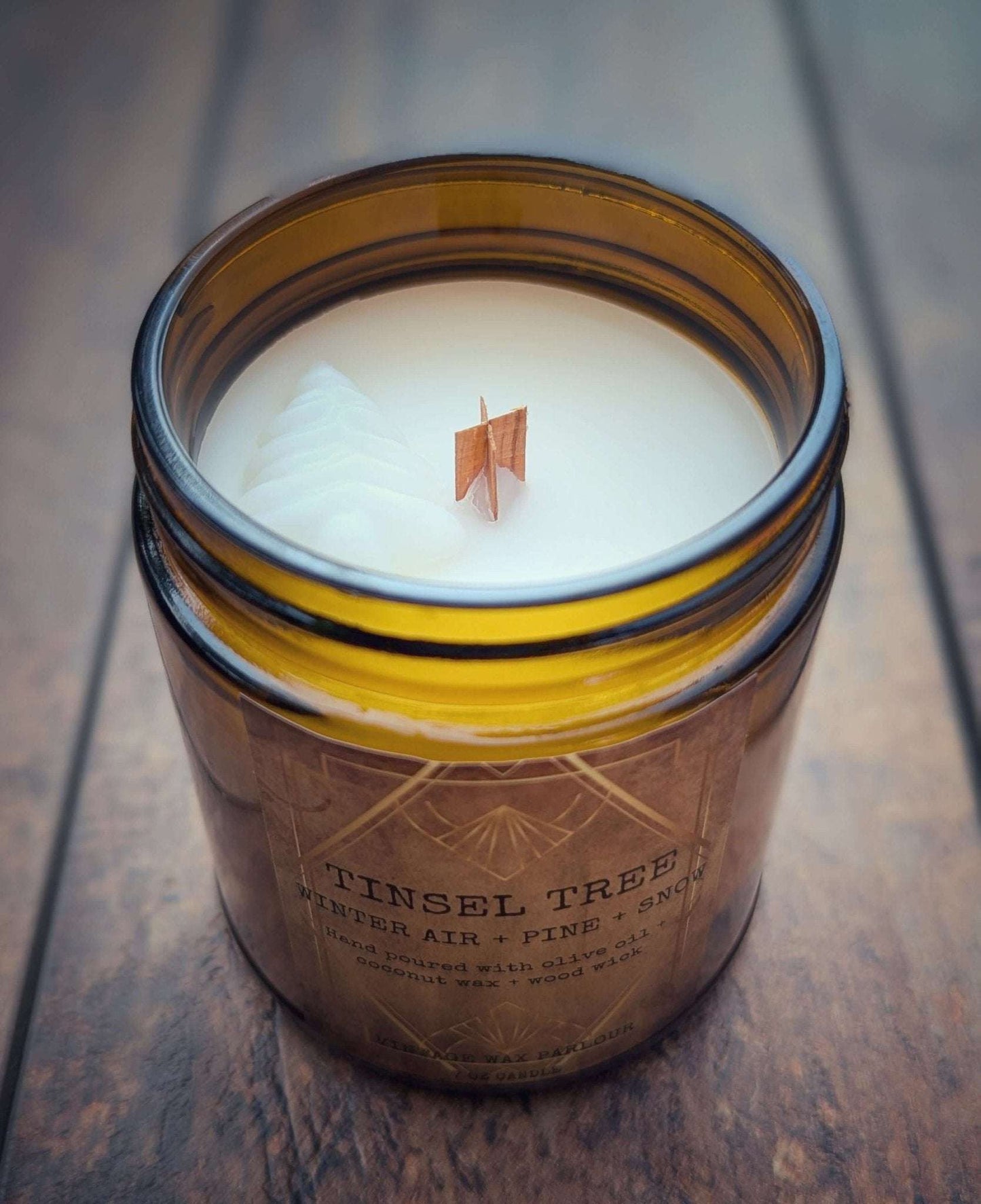 Vintage-Inspired Wooden Wick Candle