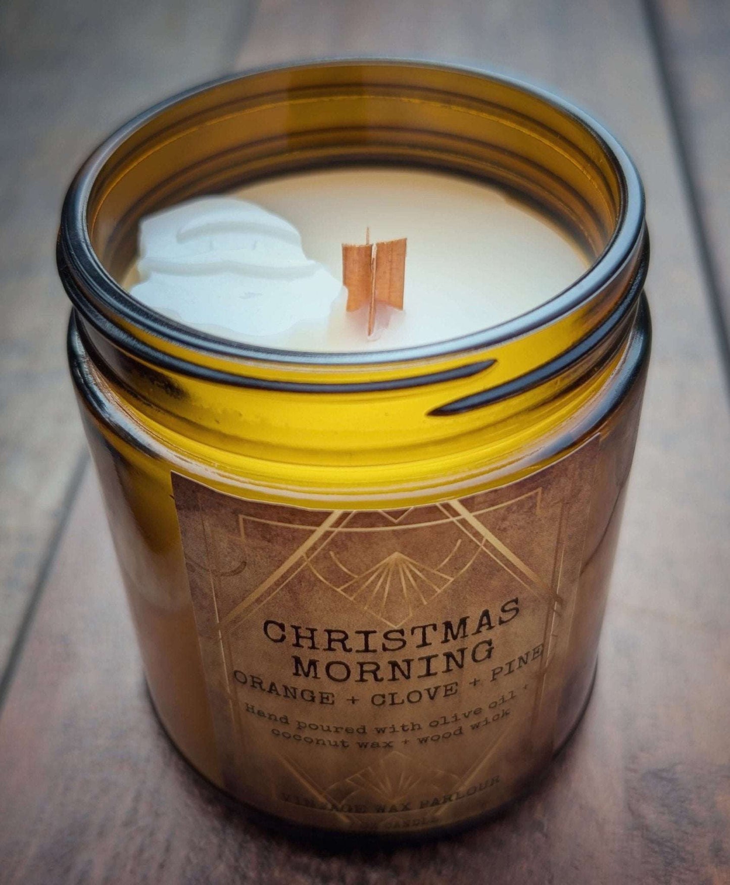 Vintage-Inspired Wooden Wick Candle