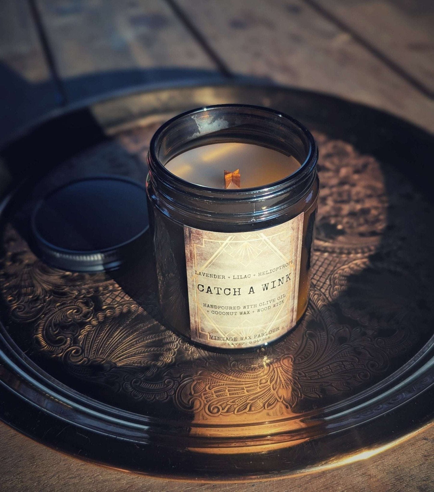 Vintage-Inspired Wooden Wick Candle