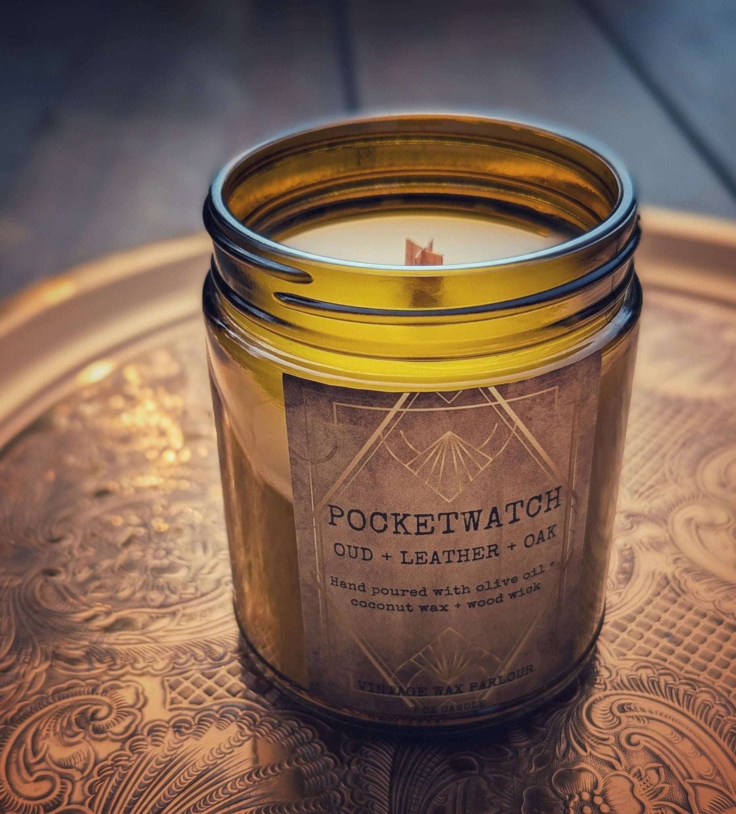 Vintage-Inspired Wooden Wick Candle